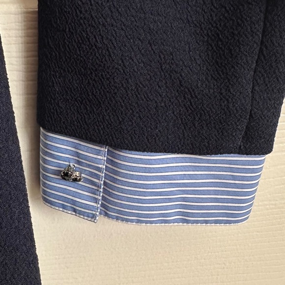 Sandro Paris Gigi Striped Trim‎ Fit and Flare Dress - Picture 5 of 11